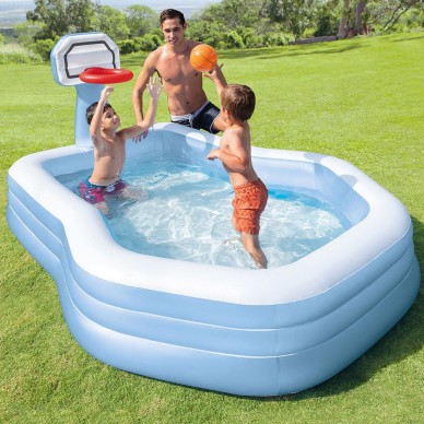 Piscina Hinchable Infantil con canasta y pelota | Intex.es 2