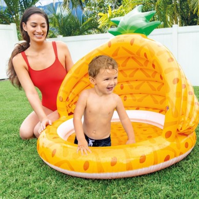 Piscinas hinchable infantil INTEX piña con parasol |INTEX 2