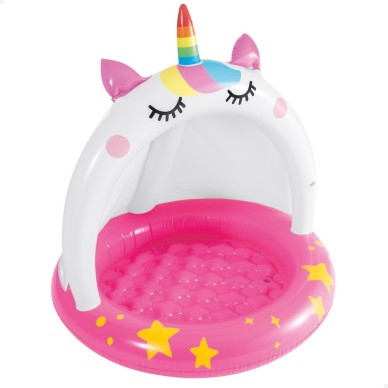 Piscina infantil inflável tropical c/guarda-sol e animais | INTEX