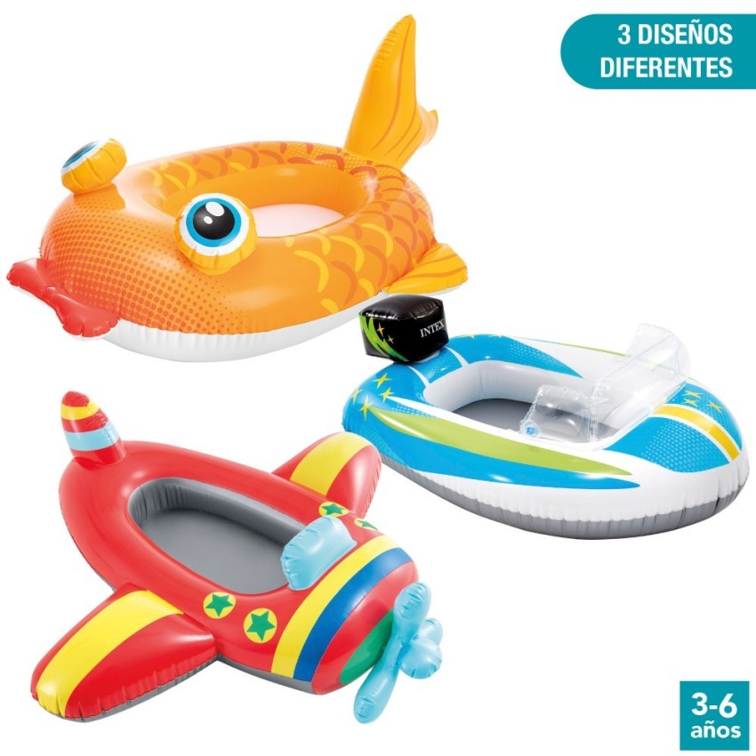 Barco inflável infantil, 3 cores sortidas | INTEX