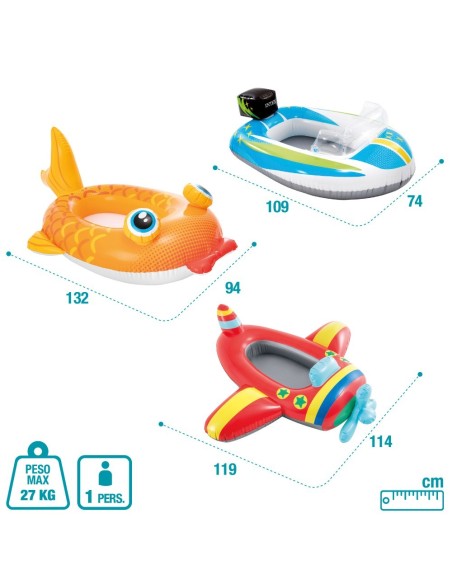 Barco inflável infantil, 3 cores sortidas | INTEX