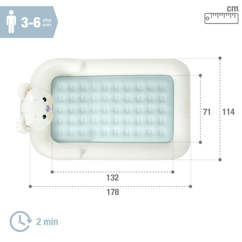 Urso colchão insuflável infantil | INTEX