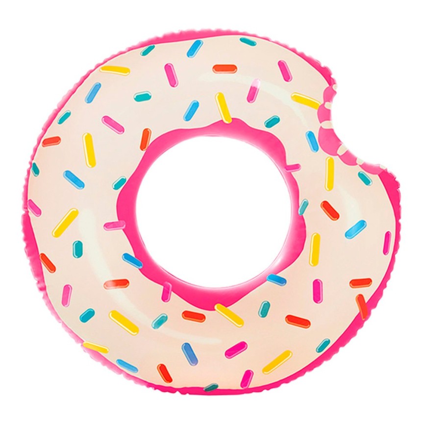 Roda insuflável Donut cor-de-rosa INTEX