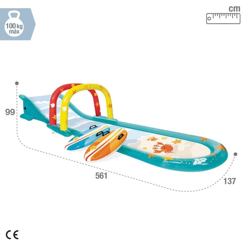 Pista deslizante aquática c/tobogã | INTEX