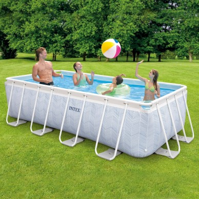 Piscina retangular desmontável Chevron 400x200 cm | Intex.pt 2