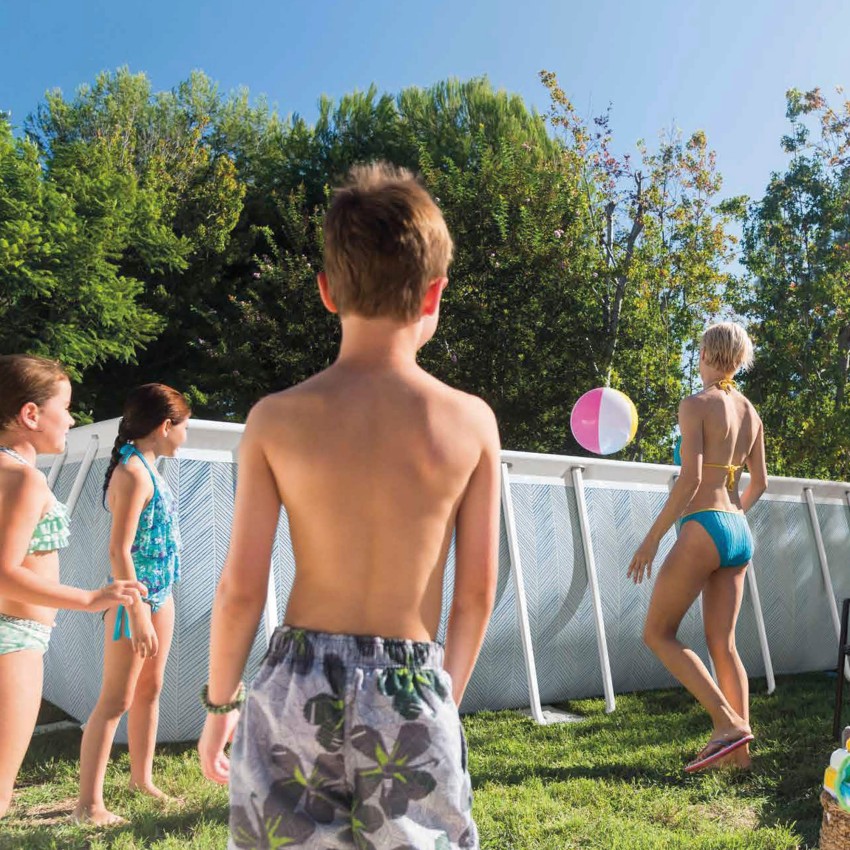Piscina retangular desmontável Chevron 400x200 cm | Intex.pt