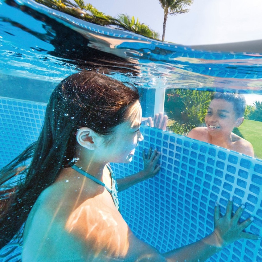 Pack Piscina tubular Prism Frame Clearview Ø488x122 cm com 6 acessórios | INTEX