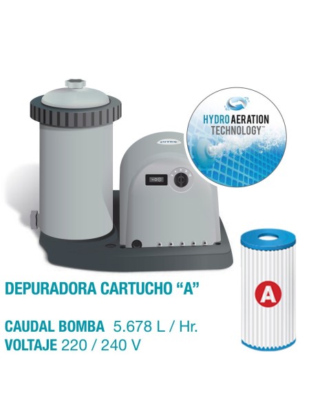 Pack Piscina tubular Prism Frame Clearview Ø488x122 cm com 6 acessórios | INTEX