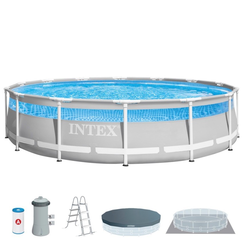 Pack Piscina Prism Frame Ø427 cm com 8 acessórios | INTEX