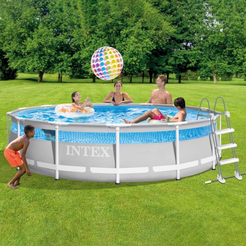 Pack Piscina Prism Frame Ø427 cm com 8 acessórios | INTEX