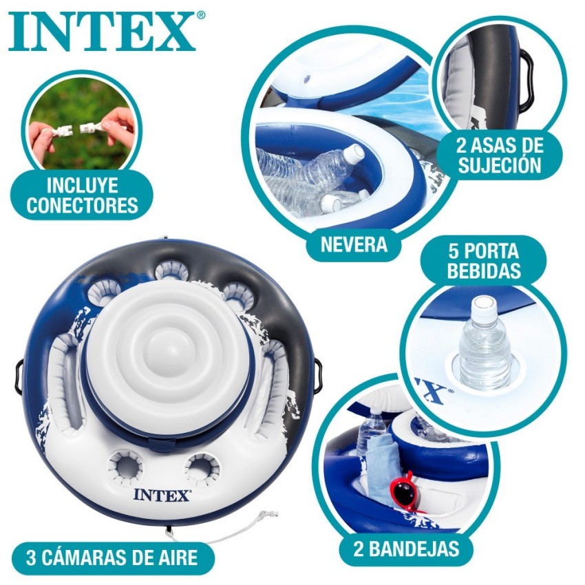Pack Piscina Prism Frame Ø427 cm com 8 acessórios | INTEX