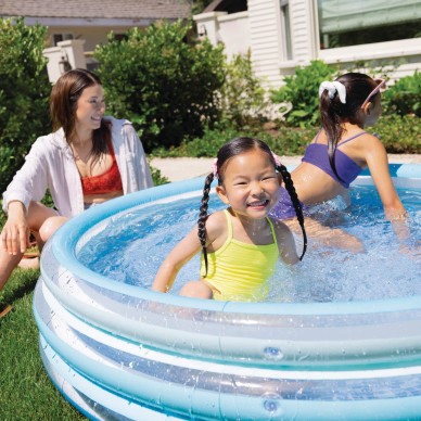 Piscina infantil inflável Blue Biss com piso estampado | INTEX 2