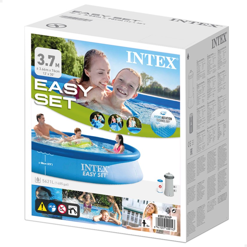 Pack Piscina insuflável Easy Set Ø366x76 cm com 5 acessórios | INTEX