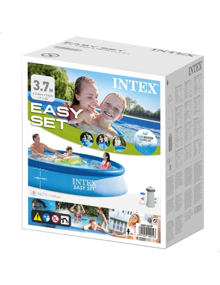 Pack Piscina insuflável Easy Set Ø366x76 cm com 5 acessórios | INTEX
