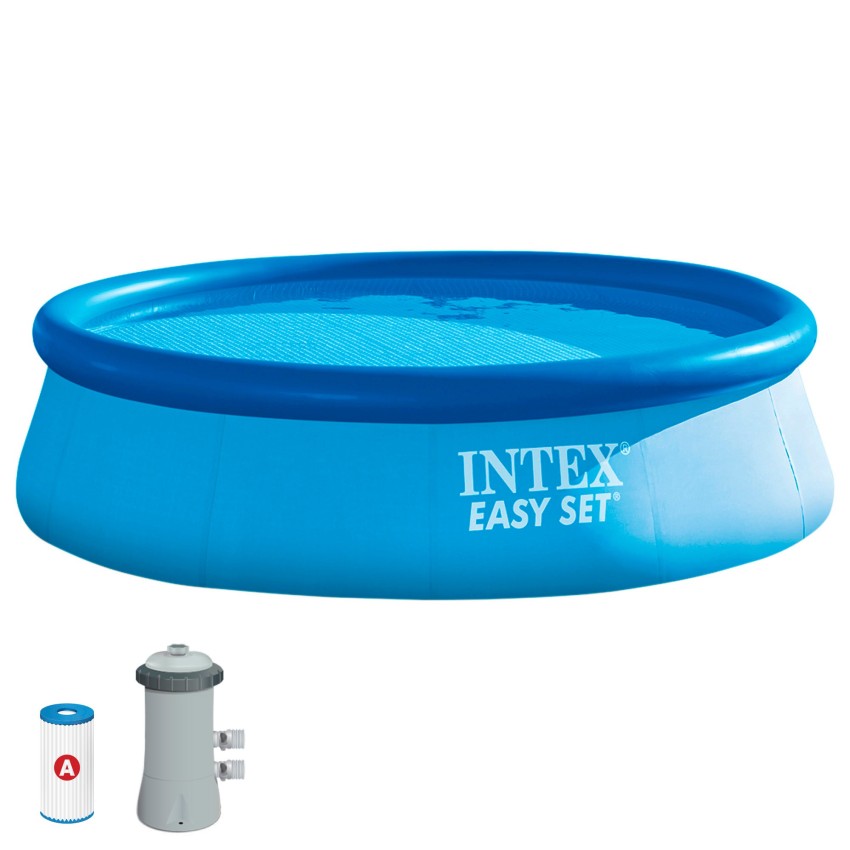 Pack Piscina insuflável Easy Set Ø366x76 cm com 5 acessórios | INTEX