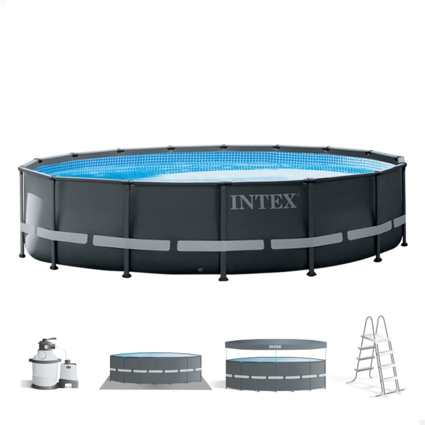 Pack Ultra XTR Frame 488x122 cm piscina redonda com 5 acessórios| INTEX