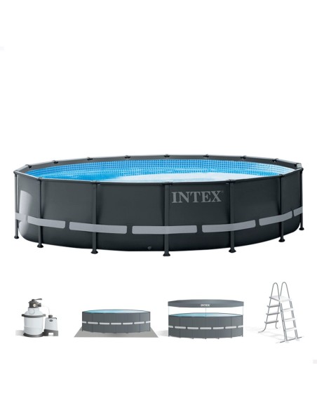 Pack Ultra XTR Frame 488x122 cm piscina redonda com 5 acessórios| INTEX