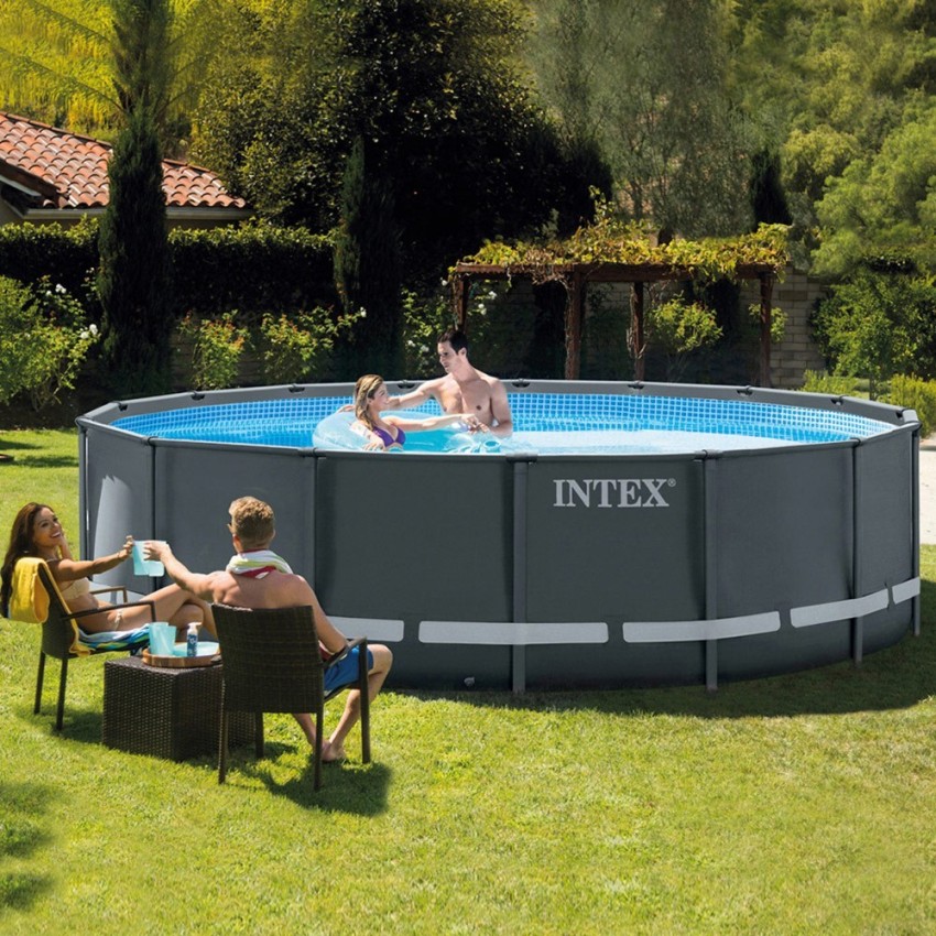Pack Ultra XTR Frame 488x122 cm piscina redonda com 5 acessórios| INTEX