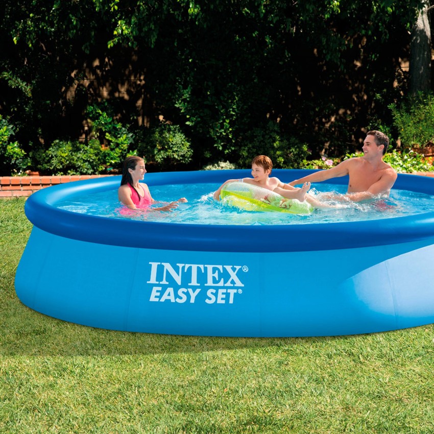 Pack piscina insuflável redonda Easy Set Ø396x84 4 acessórios | INTEX