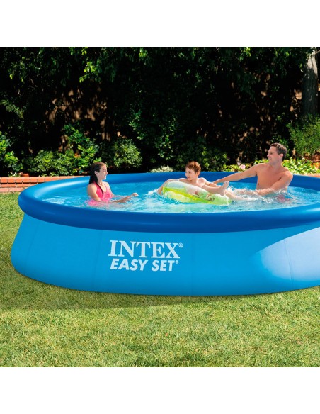 Pack piscina insuflável redonda Easy Set Ø396x84 4 acessórios | INTEX