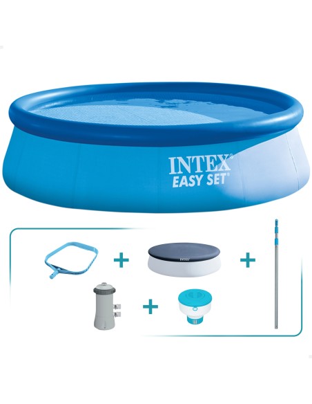 Pack Piscina insuflável Easy Set Ø366x76 cm com 5 acessórios | INTEX