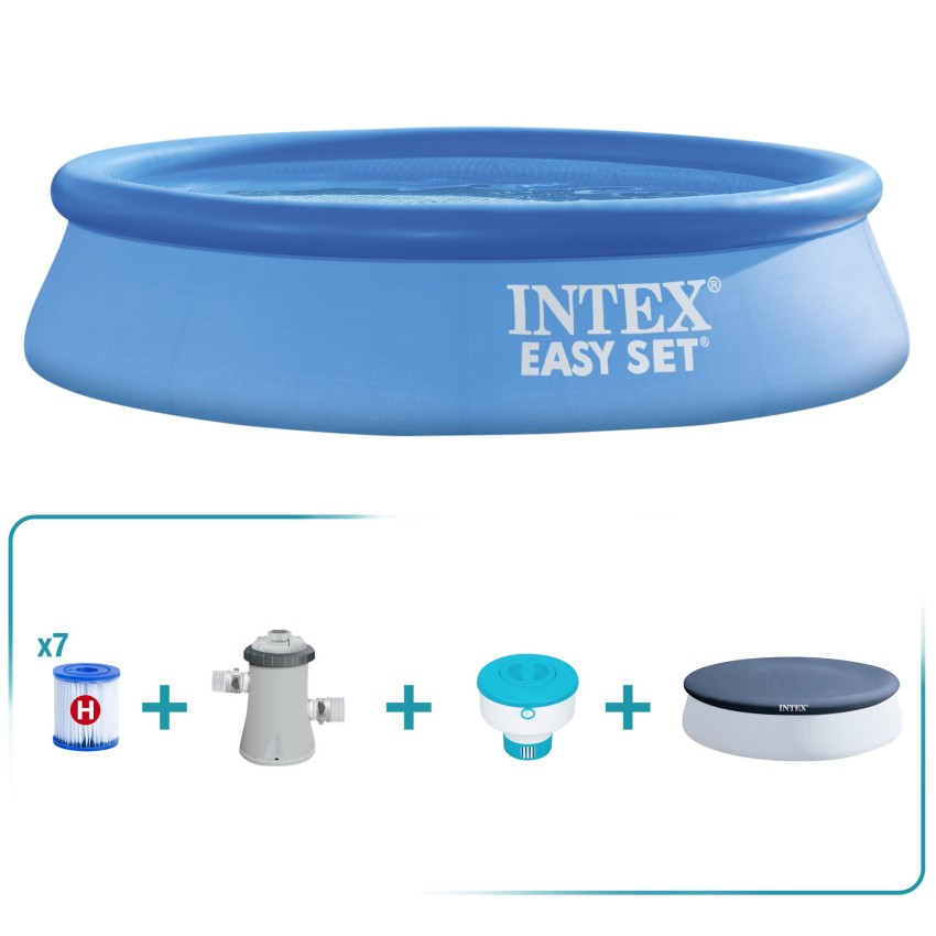 Pack piscina insuflável redonda Easy Set Ø305x61 4 acessórios |INTEX