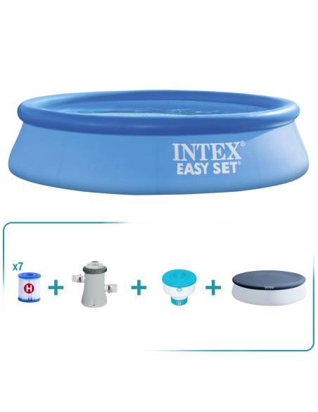 Pack piscina insuflável redonda Easy Set Ø305x61 4 acessórios |INTEX