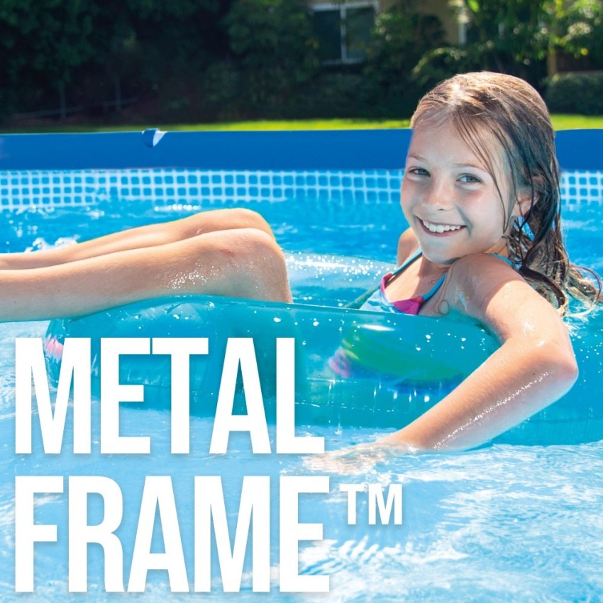 Piscina desmontável retangular Small Frame 450x220x84 cm 5 acessórios