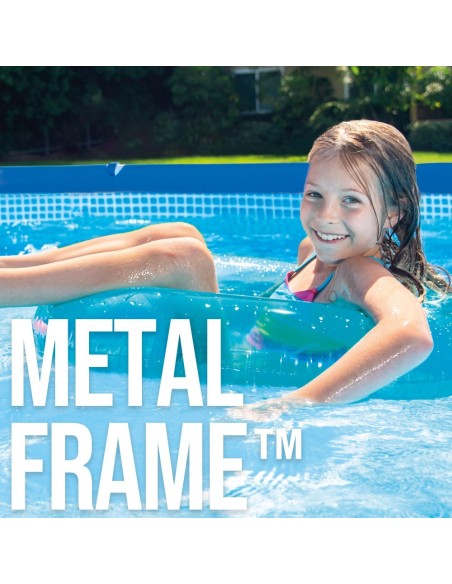 Piscina desmontável retangular Small Frame 450x220x84 cm 5 acessórios