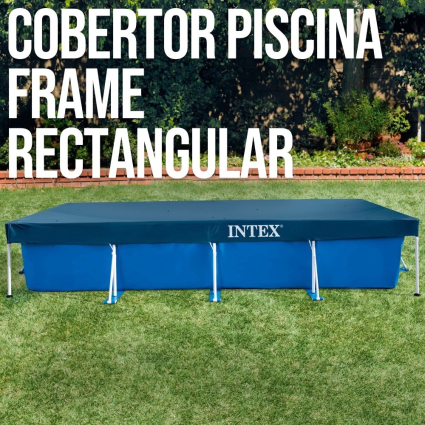 Piscina desmontável retangular Small Frame 450x220x84 cm 5 acessórios