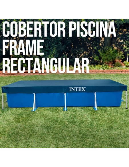 Piscina desmontável retangular Small Frame 450x220x84 cm 5 acessórios
