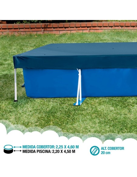 Piscina desmontável retangular Small Frame 450x220x84 cm 5 acessórios