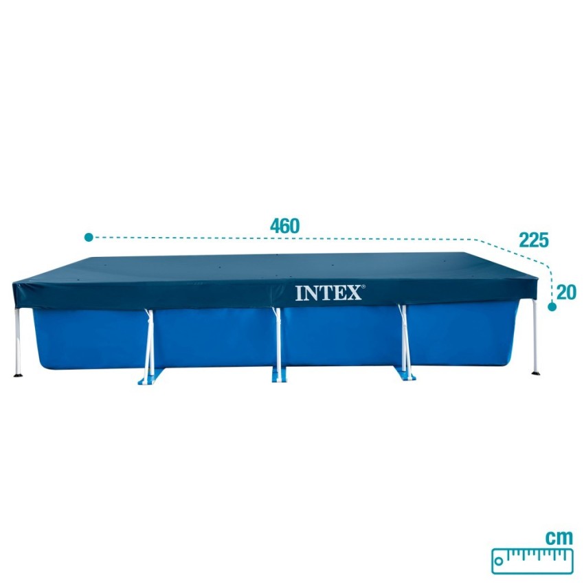 Piscina desmontável retangular Small Frame 450x220x84 cm 5 acessórios
