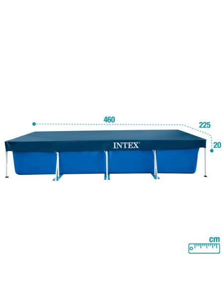 Piscina desmontável retangular Small Frame 450x220x84 cm 5 acessórios