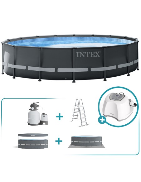 Pack Ultra XTR Frame 488x122 cm piscina redonda com 5 acessórios| INTEX