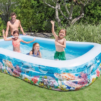 Piscina insuflável infantil Tropical INTEX retangular | Intex.pt 2