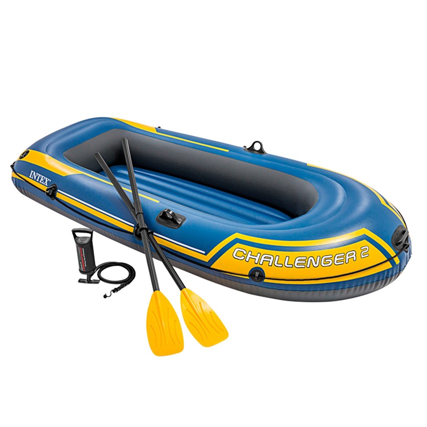 Barco Insufável Challenger 2  | Medidas: 236x114x41 cm | Com remos e bomba de encher