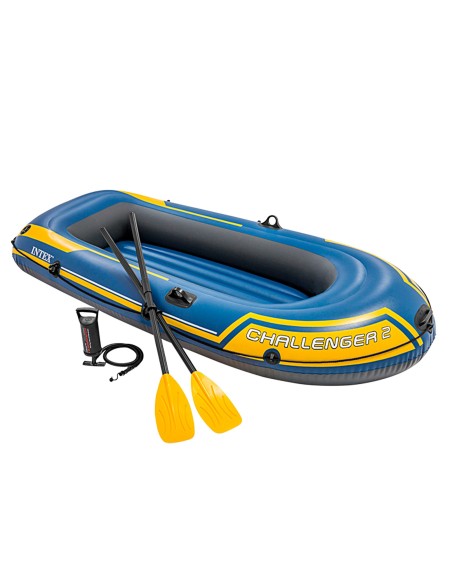 Barco Insufável Challenger 2  | Medidas: 236x114x41 cm | Com remos e bomba de encher