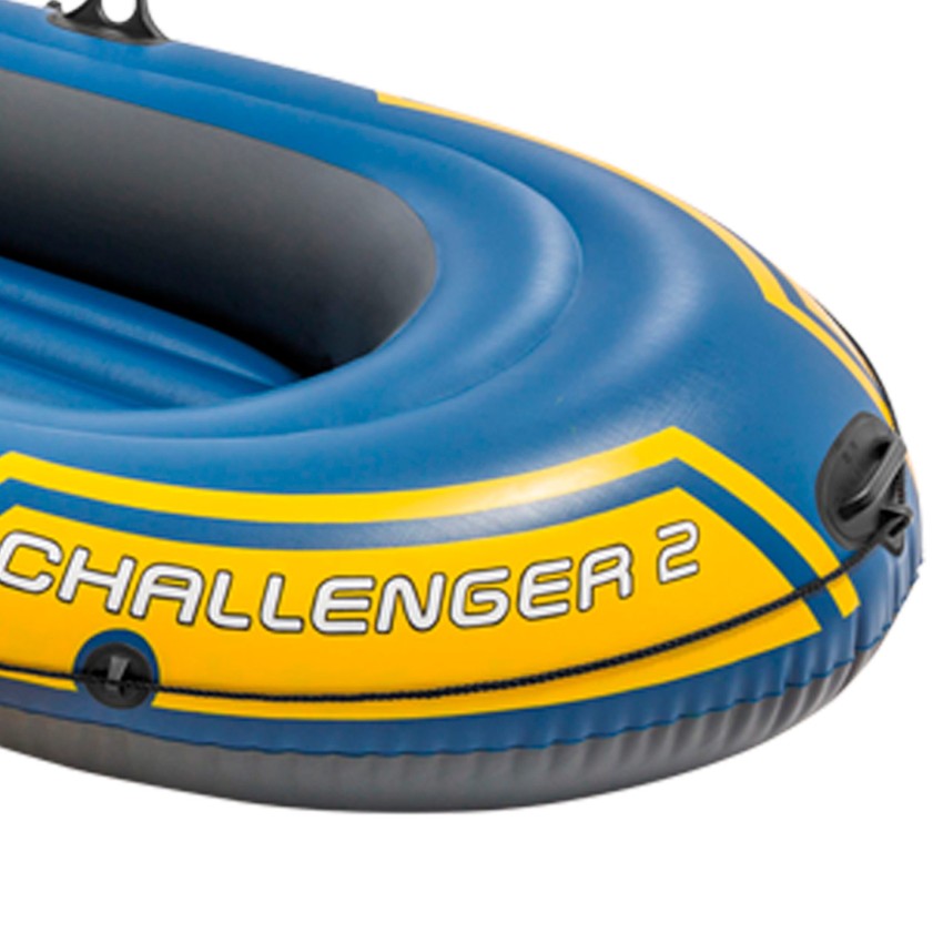 Barco Insufável Challenger 2  | Medidas: 236x114x41 cm | Com remos e bomba de encher
