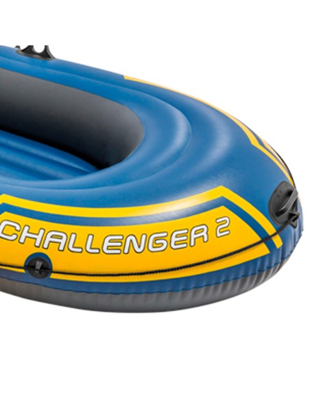 Barco Insufável Challenger 2  | Medidas: 236x114x41 cm | Com remos e bomba de encher