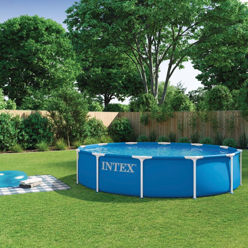 Piscina redonda amovível D366x76 cm Metal Frame | INTEX