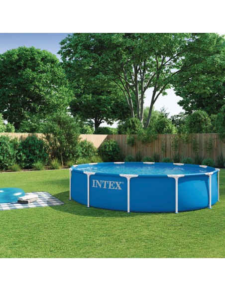 Piscina redonda amovível D366x76 cm Metal Frame | INTEX