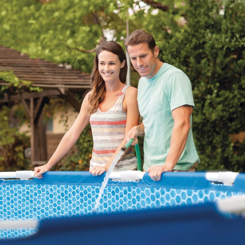 Piscina redonda amovível D366x76 cm Metal Frame | INTEX