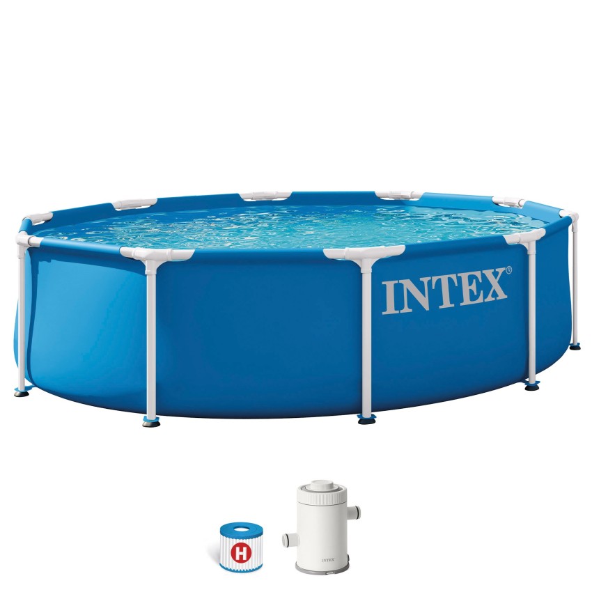 Piscina circular amovível Metal Frame D305x76 cm | INTEX