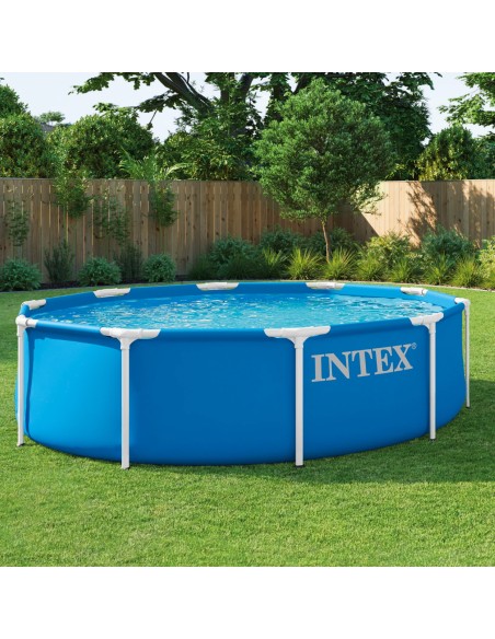 Piscina circular amovível Metal Frame D305x76 cm | INTEX