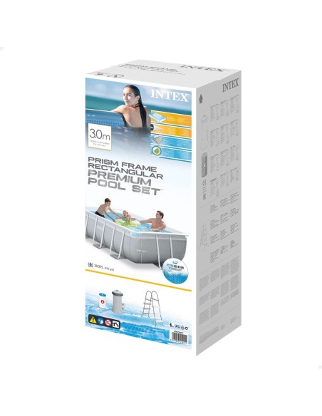 Pack de piscina desmontável retangular Prism Frame de 3 metros com 5 acessórios