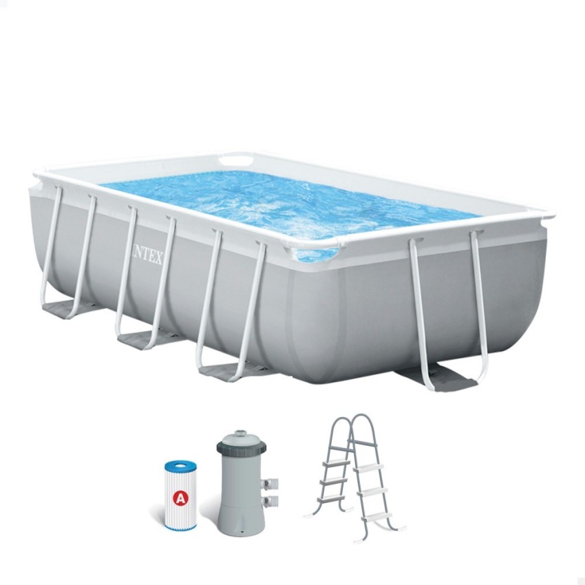 Pack de piscina desmontável retangular Prism Frame de 3 metros com 5 acessórios