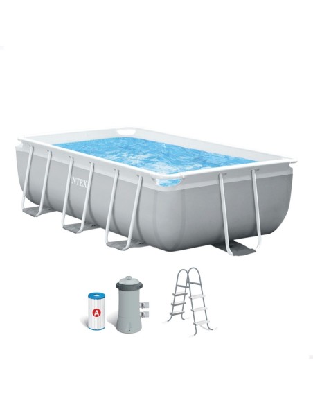 Pack de piscina desmontável retangular Prism Frame de 3 metros com 5 acessórios