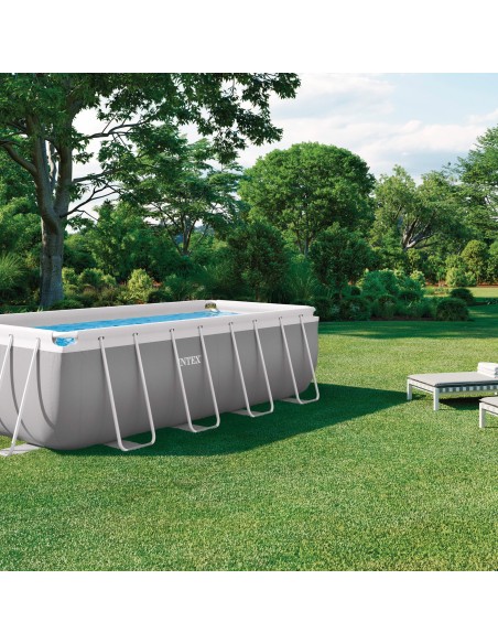 Pack Piscina desmontável retangular Prism Frame de 4 metros com 5 acessórios