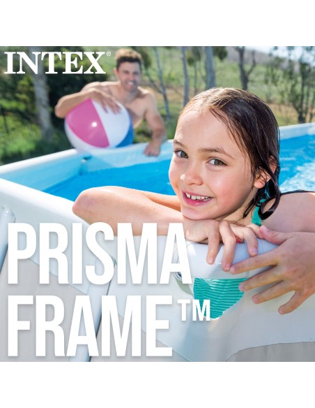 Pack Piscina desmontável retangular Prism Frame de 4 metros com 5 acessórios
